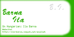 barna ila business card